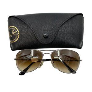 Ray-Ban Silver Cockpit Sunglasses | Classic Brown Lenses